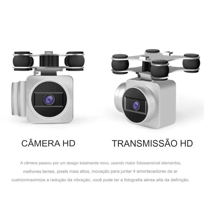 Drone Profissional X54 2024 com Câmera 1080P Acoplada