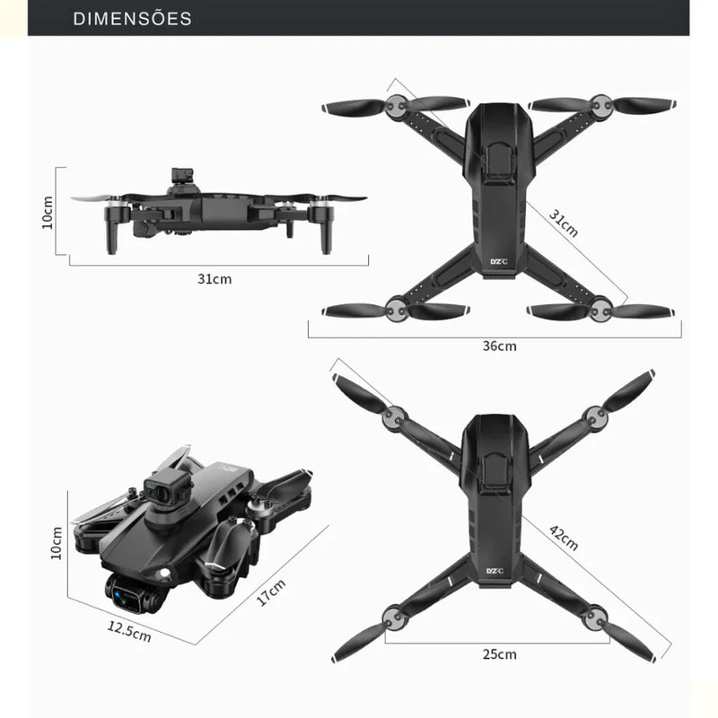 Drone L900 Pro GPS HD Wi-Fi Profissional - Cor Laranja e Preto