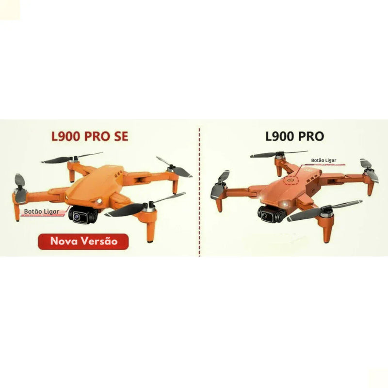 Drone L900 Pro GPS HD Wi-Fi Profissional - Cor Laranja e Preto