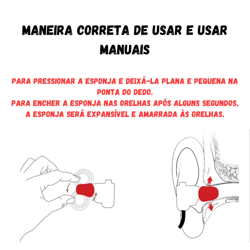 Kit Borrachinhas Para Fone de Ouvido (3 Pares)