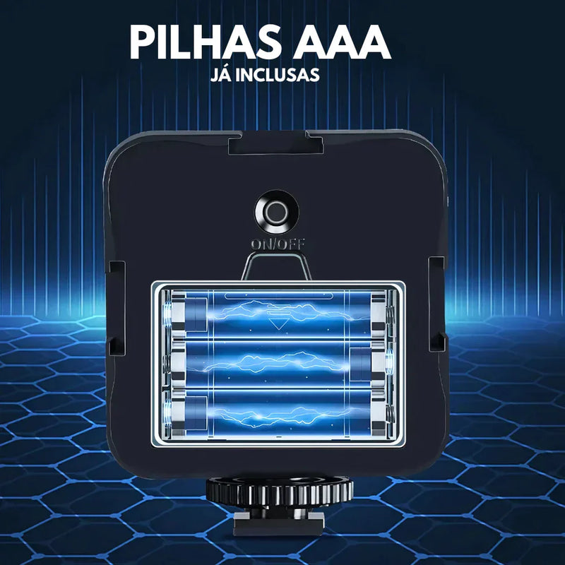 Luz de LED Portátil para Selfies com Clip