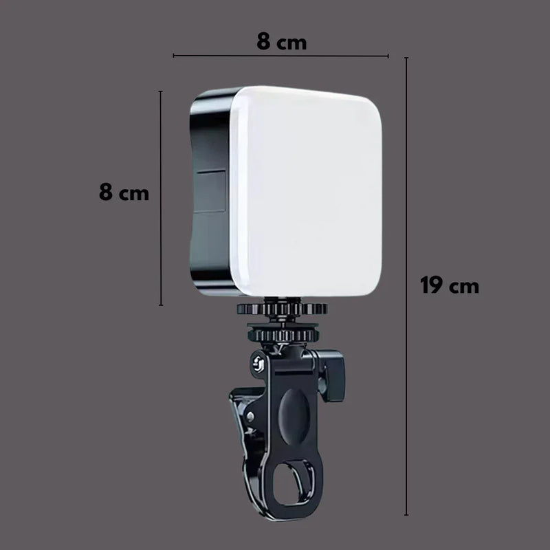 Luz de LED Portátil para Selfies com Clip