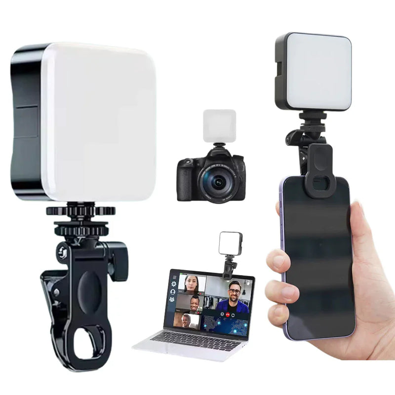 Luz de LED Portátil para Selfies com Clip