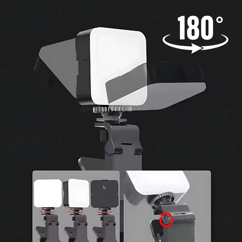 Luz de LED Portátil para Selfies com Clip