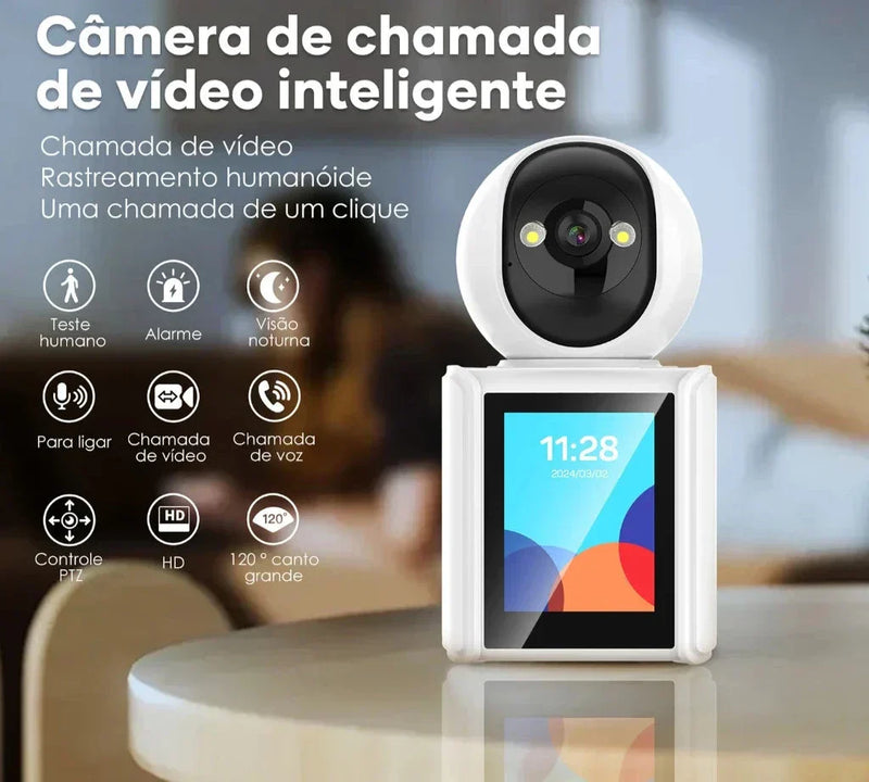 Inova Câmera de segurança com tela 2K de visão noturna