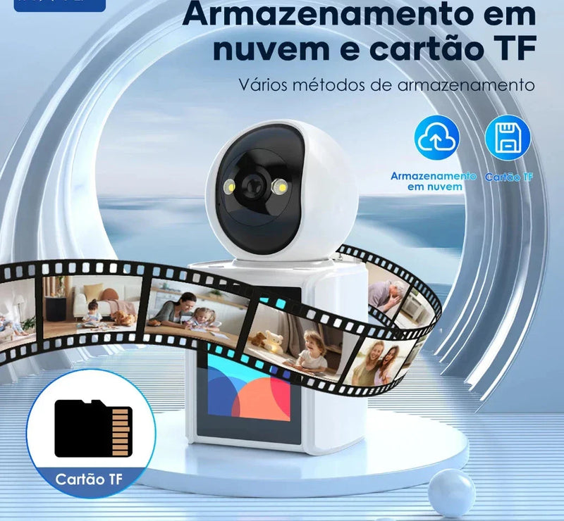 Inova Câmera de segurança com tela 2K de visão noturna