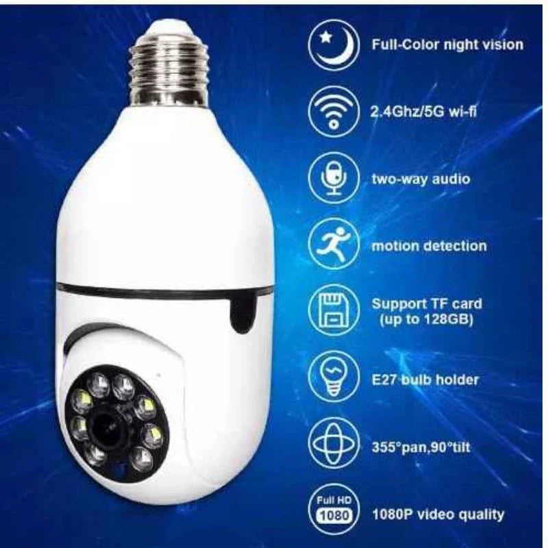 Câmera de Segurança Wi-Fi IP 360° Full HD