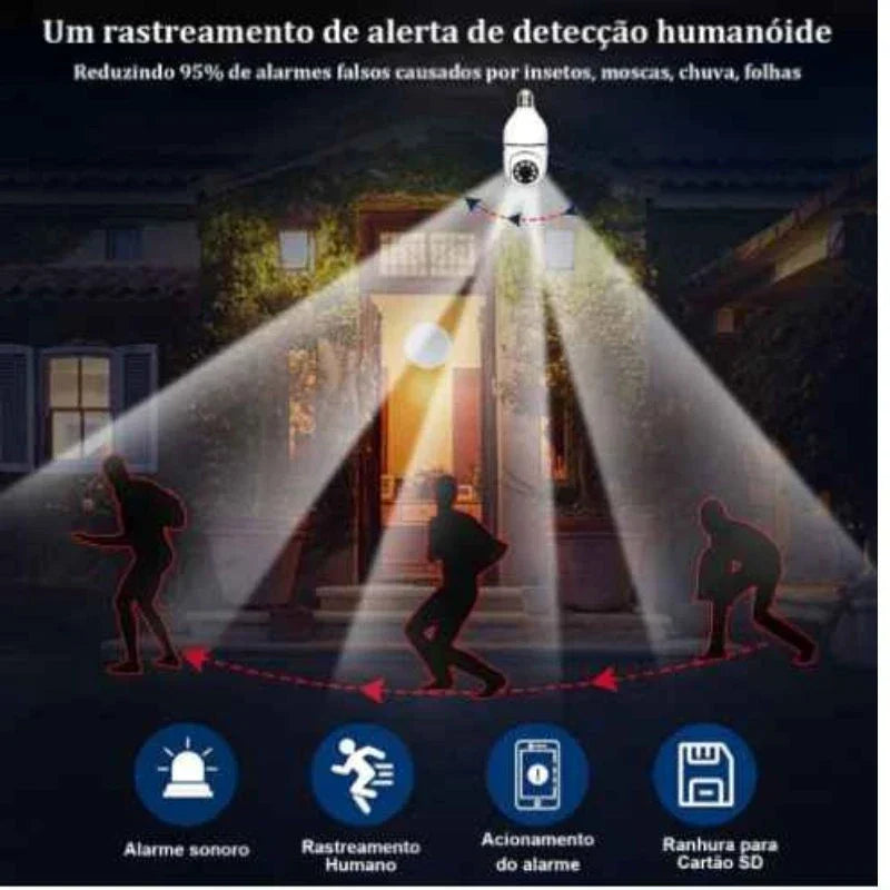 Câmera de Segurança Wi-Fi IP 360° Full HD